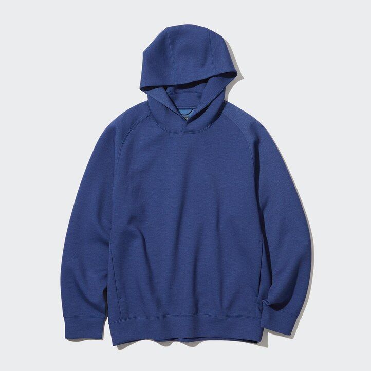 siva moška pulover s kapuco uniqlo dry sweat stretch