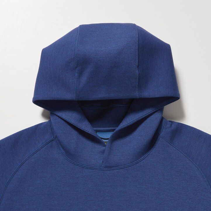 siva moška pulover s kapuco uniqlo dry sweat stretch