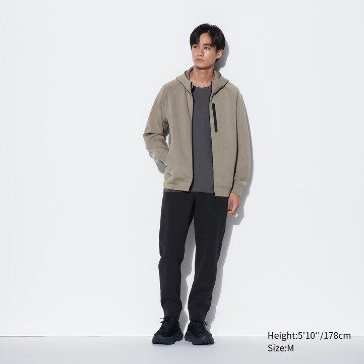 svetlo siva moška jopa z zadrgo uniqlo dry stretch