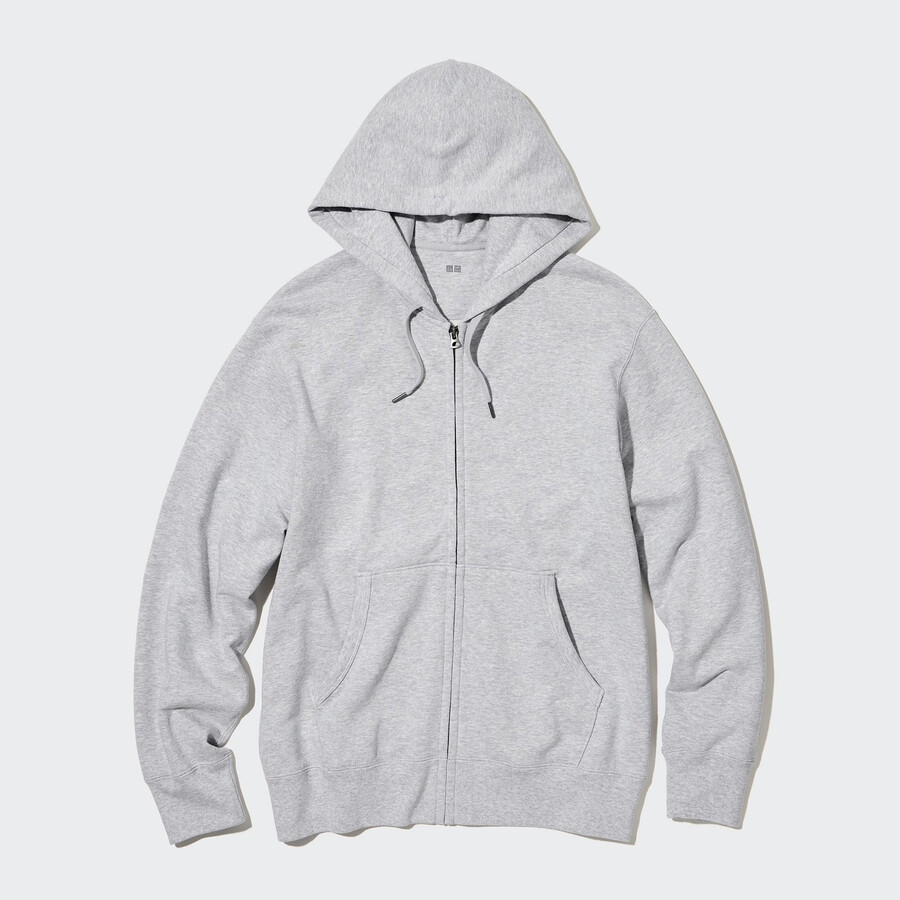 moška uniqlo jopa z zadrgo siva