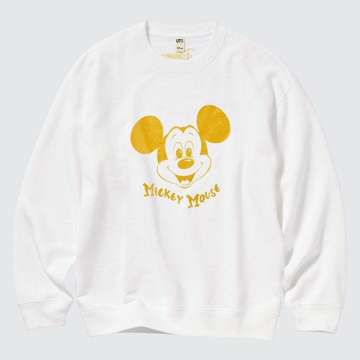 moška pulover s kapuco z motivom mickeyja shines ut v beli barvi