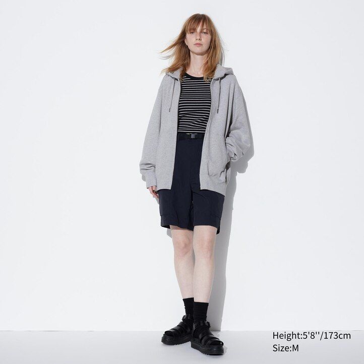 moška jopa z zadrgo uniqlo sweat modra