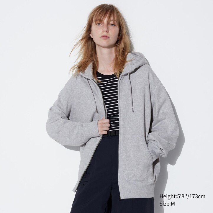 moška jopa z zadrgo uniqlo sweat modra