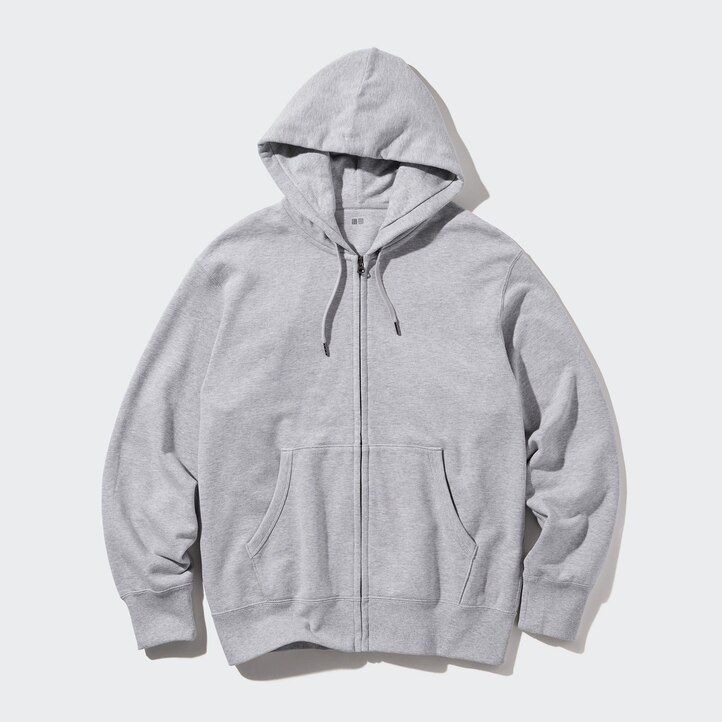 moška jopa z zadrgo uniqlo sweat modra