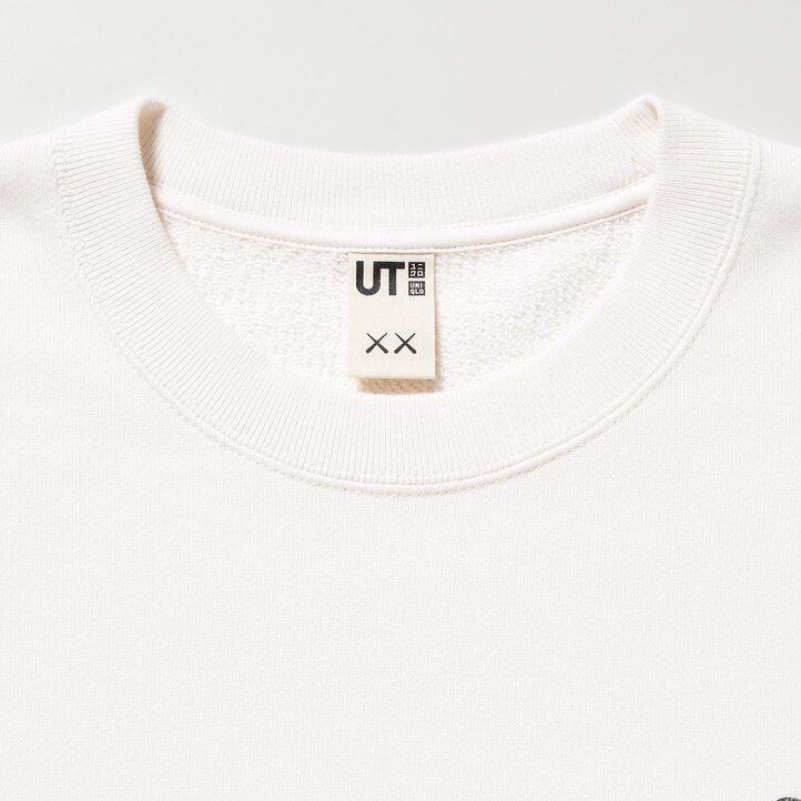 moška jopa z grafiksom uniqlo kaws ut bela