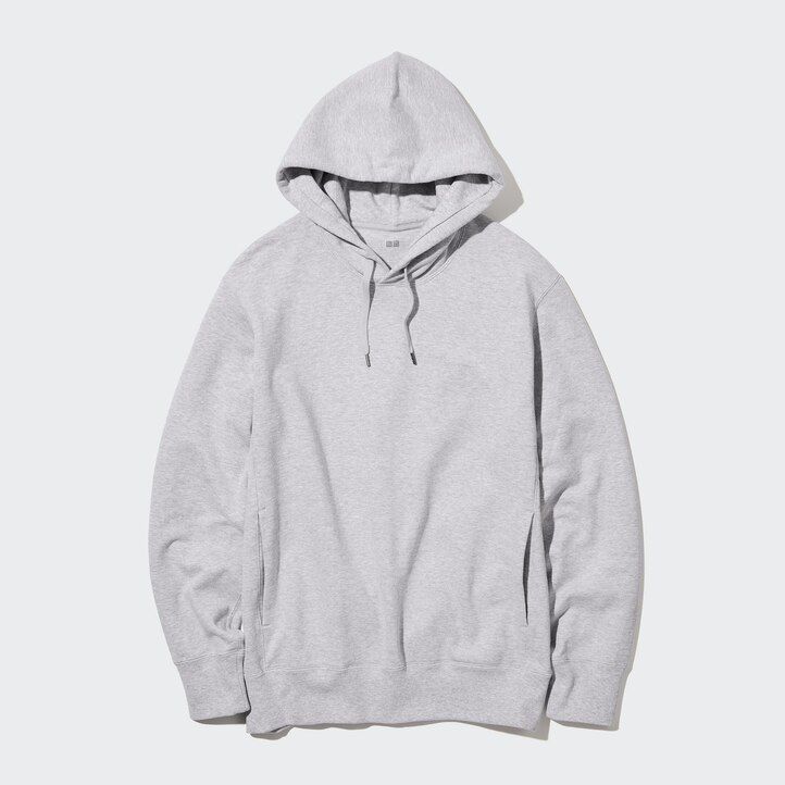 uniqlo pulover s kapuco siv