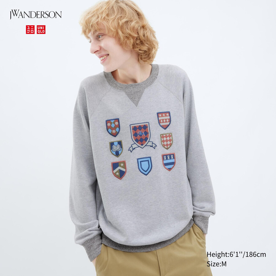 moška pulover s kapuco uniqlo college siva