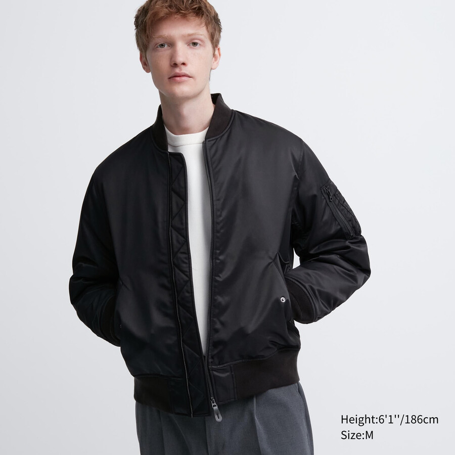 Črne moške jakne uniqlo ma 1 blouson