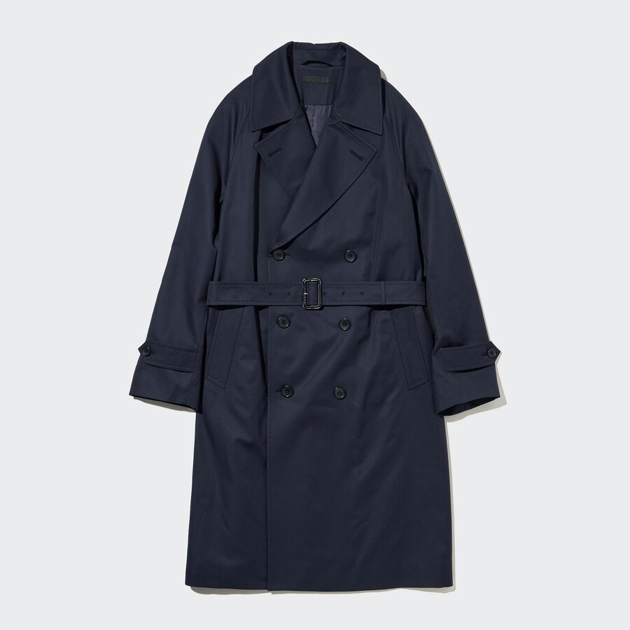 moške modre jakne uniqlo trench