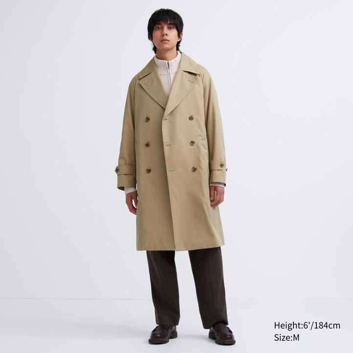 moške modre jakne uniqlo trench