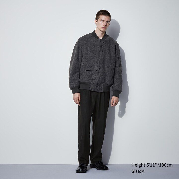 moške temno sive jakne uniqlo heattech warm padded blouson