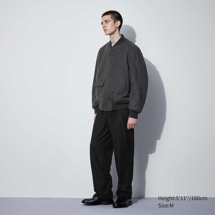 moške temno sive jakne uniqlo heattech warm padded blouson
