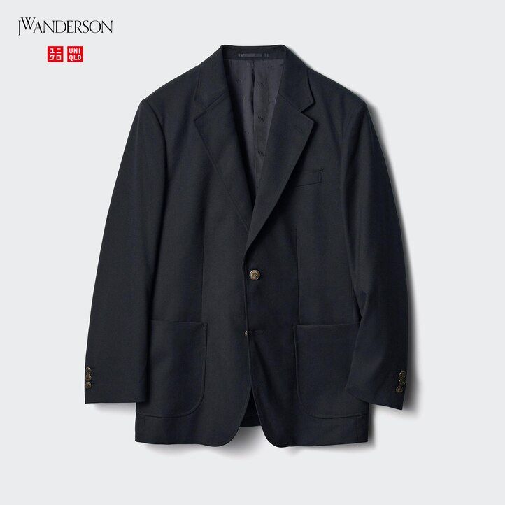moške uniqlo jakne po meri mornarsko modre