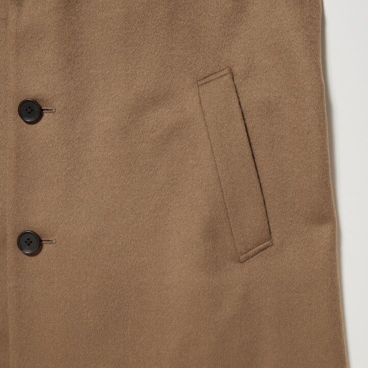 moške jakne uniqlo iz mešanice volne chesterfield črne