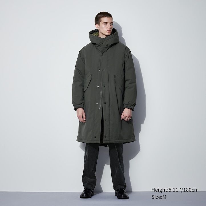 temno sive moške tople podložene jakne uniqlo heattech