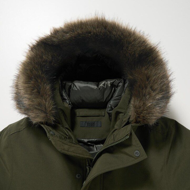 moške ultra tople hibridne puhove jakne uniqlo črne