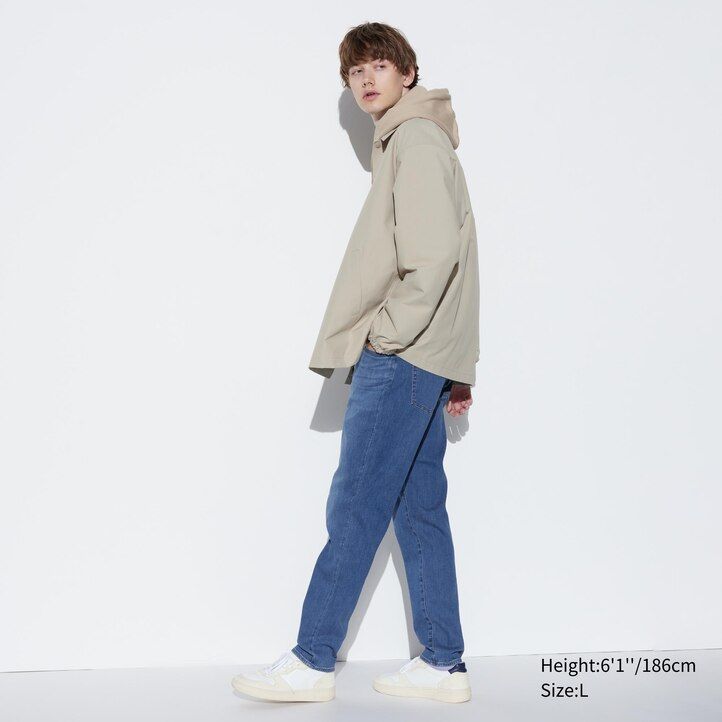 moške kavbojke uniqlo ezy ultra stretch črne barve