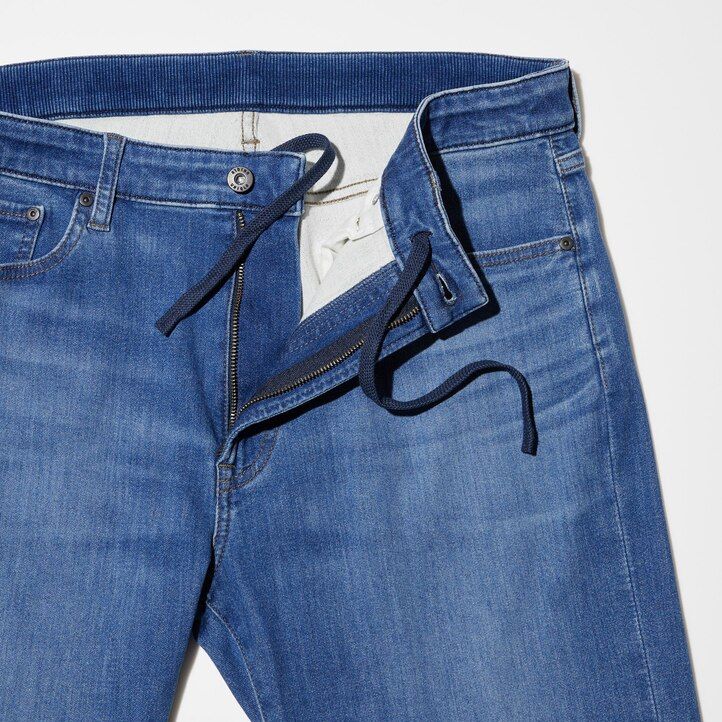 moške kavbojke uniqlo ezy ultra stretch črne barve