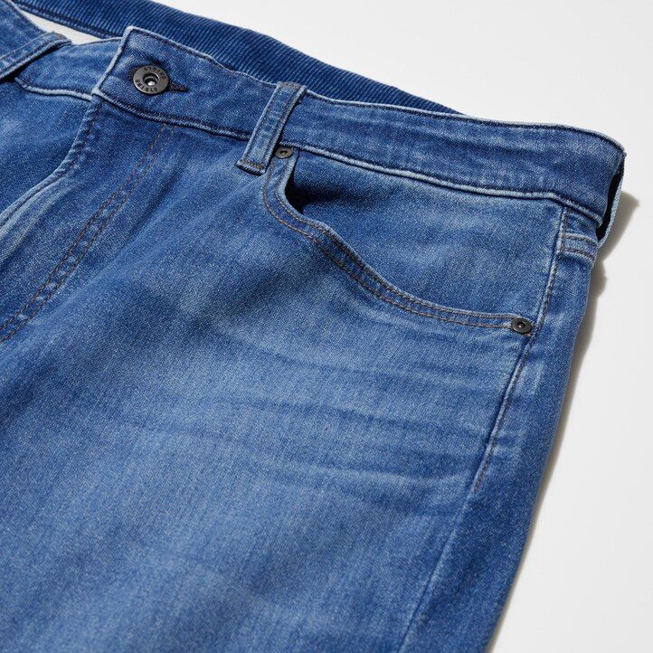 moške kavbojke uniqlo ezy ultra stretch črne barve