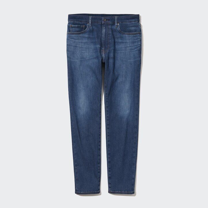 moške kavbojke uniqlo ezy ultra stretch soft črne barve