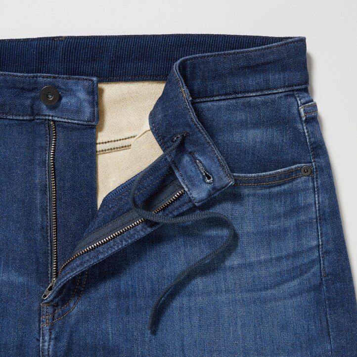 moške kavbojke uniqlo ezy ultra stretch soft črne barve