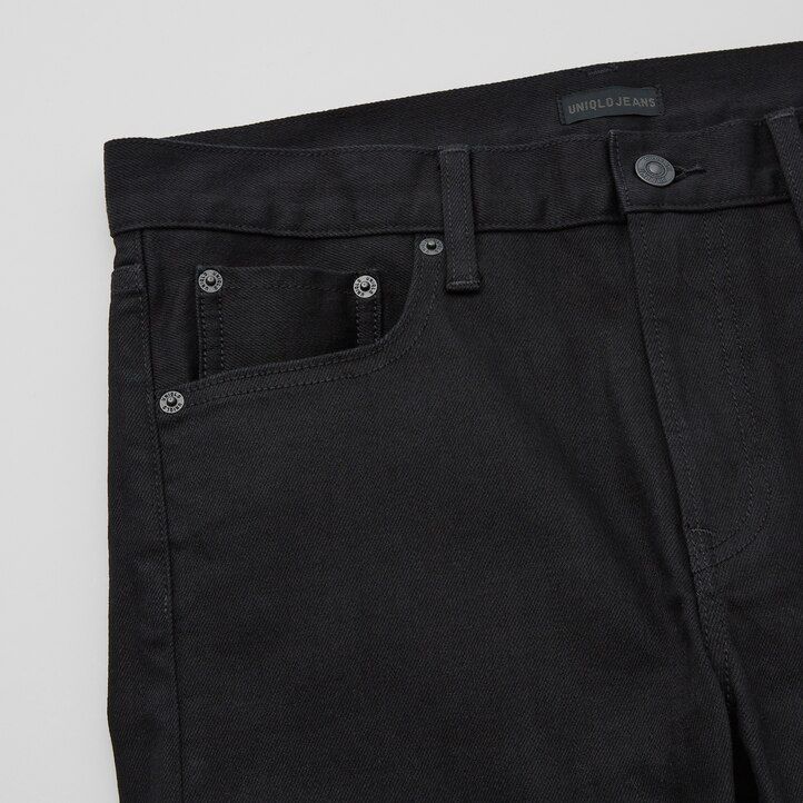 moške kavbojke uniqlo selvedge stretch slim fit season 2021 mornarsko modre