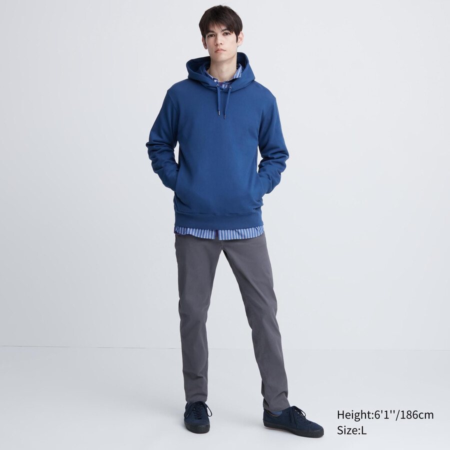 moške sive oprijete kavbojke uniqlo ultra stretch skinny fit