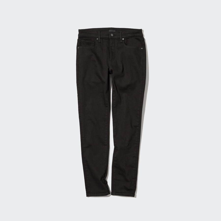 moške uniqlo ultra stretch skinny fit kavbojke črne barve