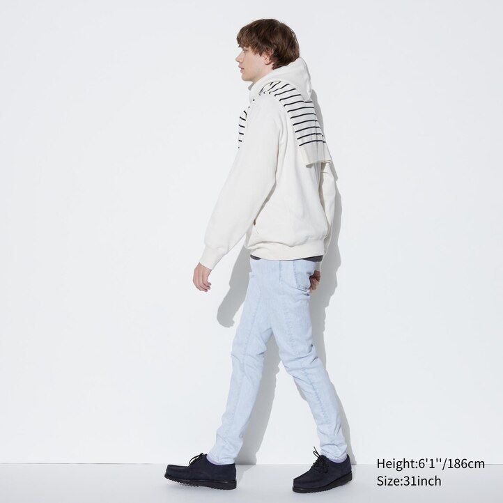 moške uniqlo ultra stretch skinny fit kavbojke črne barve