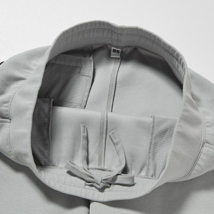 svetlo sive moške hlače za prosti čas uniqlo dry stretch