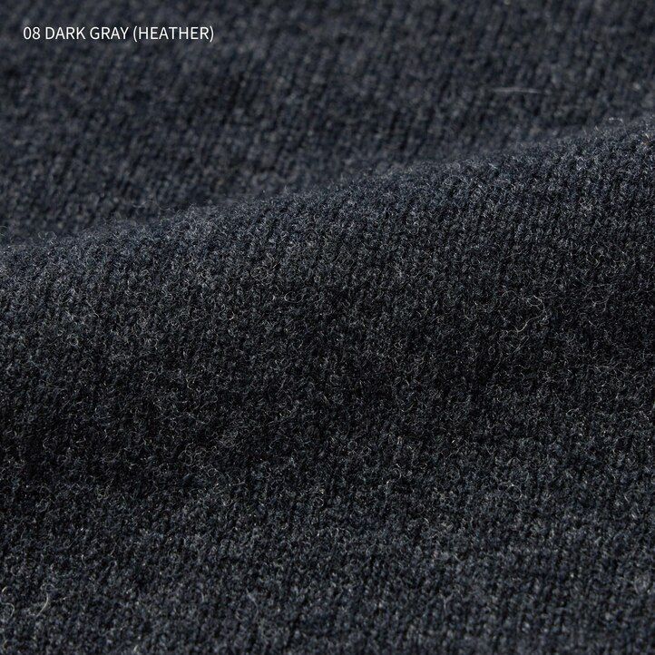 moški puloverji uniqlo premium lambswool z v-izrezom sivi