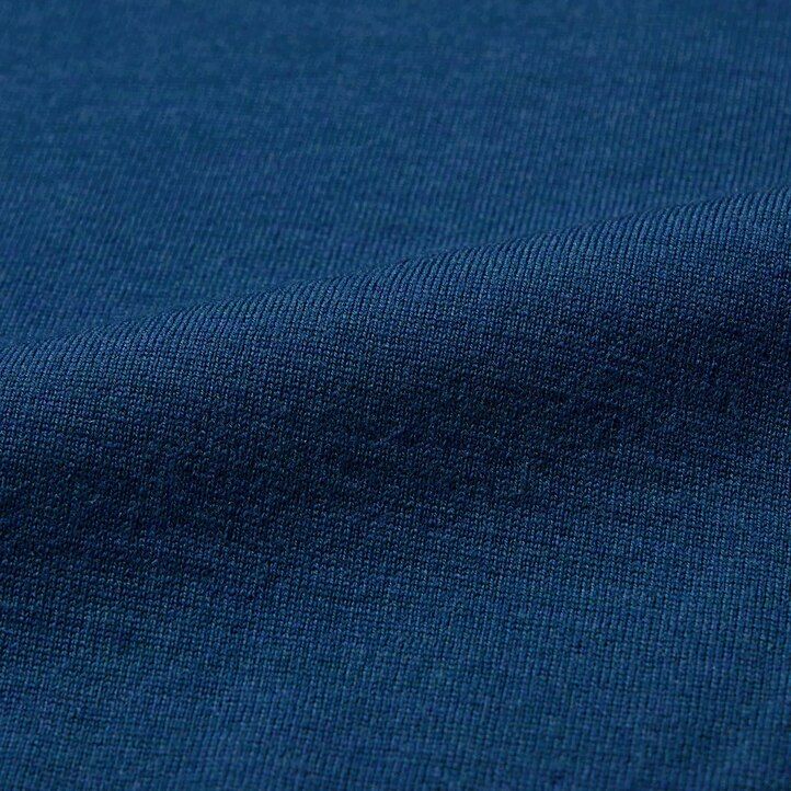 moški puloverji uniqlo 100pc extra fine merino s polovično zadrgo mornarsko modri