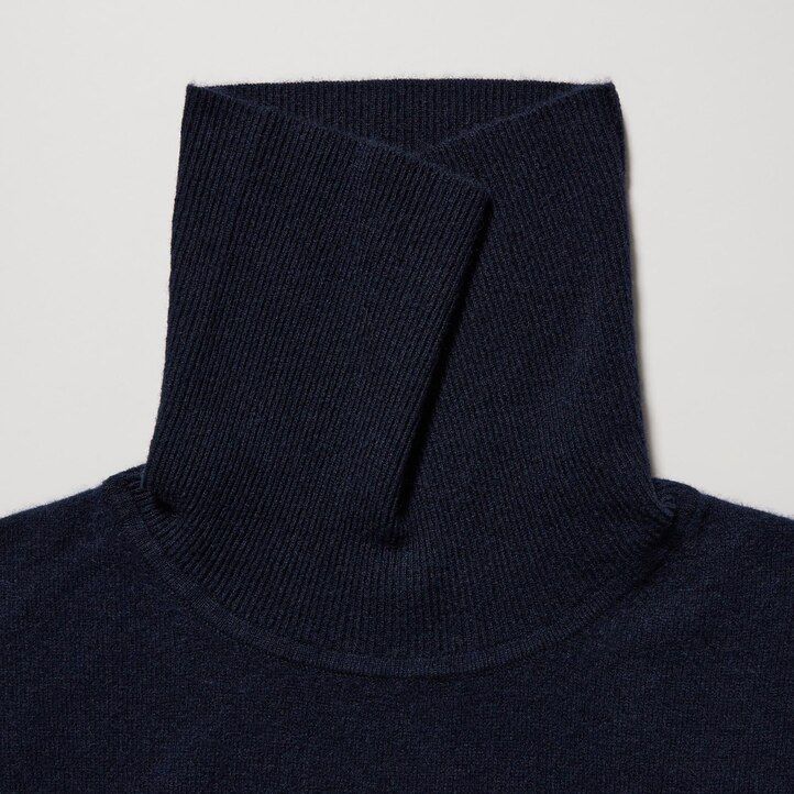 moški puloverji uniqlo 100pctshmere temno sivi
