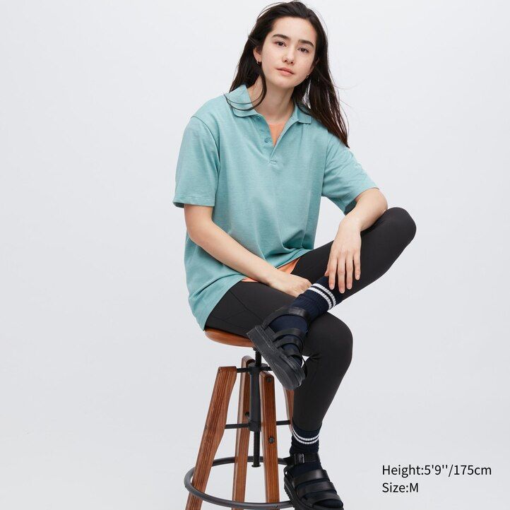 moška polo majica uniqlo dry ex modra