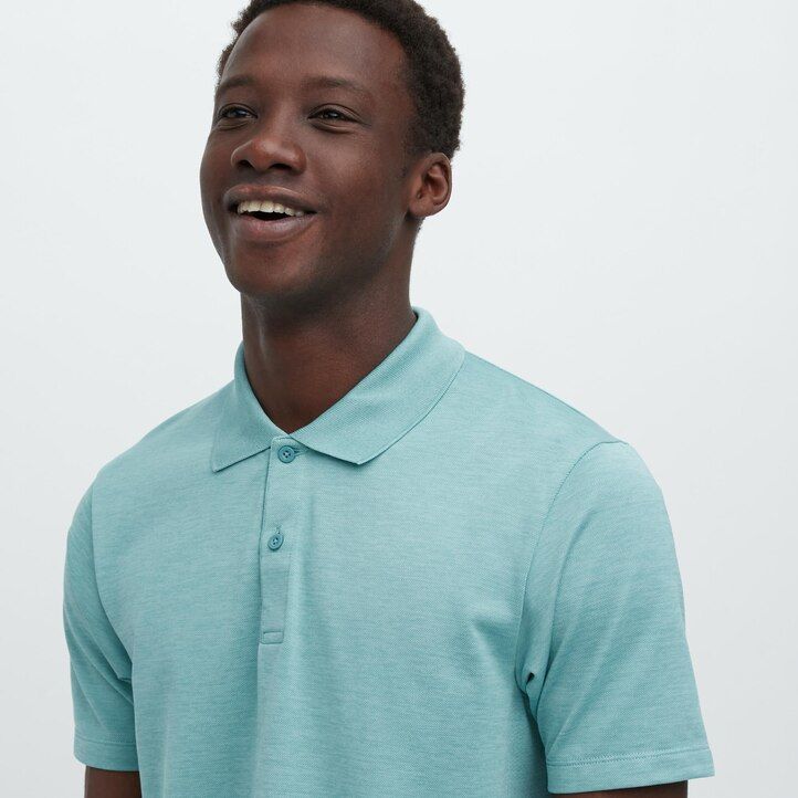 moška polo majica uniqlo dry ex modra