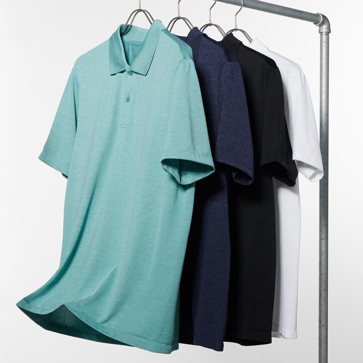 moška polo majica uniqlo dry ex modra