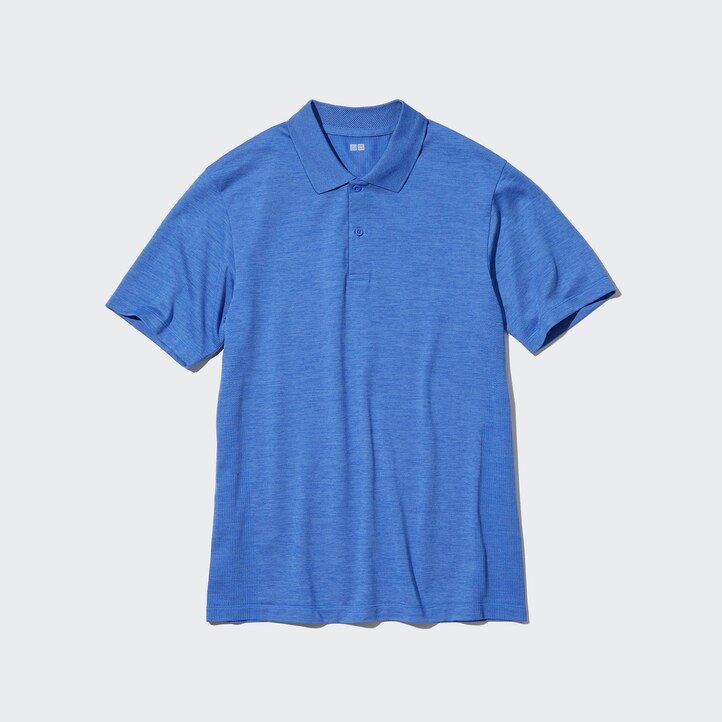 moška polo majica uniqlo dry ex modra