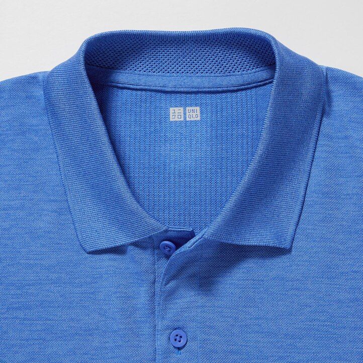 moška polo majica uniqlo dry ex modra