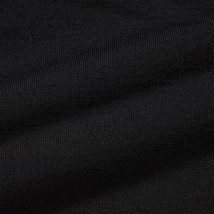 Črna moška polo majica z rokavi uniqlo 100pc extra fine merino pletenina