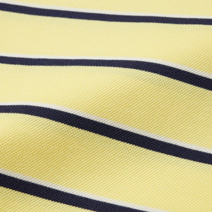 moška polo majica uniqlo dry pique s črtami bela