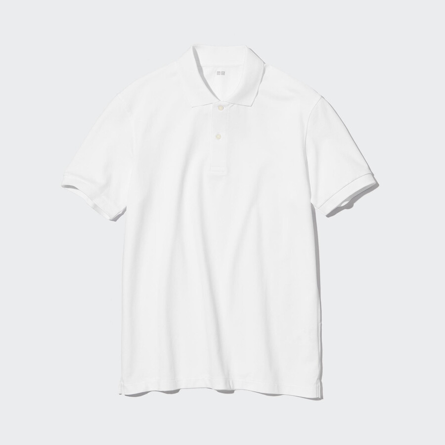 moška polo majica uniqlo dry pique bela