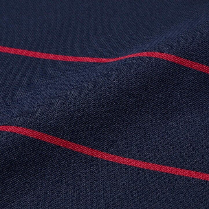 moška polo majica uniqlo dry pique s črtami bela