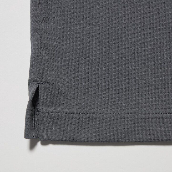 moška polo majica z odprtim ovratnikom uniqlo airism roza