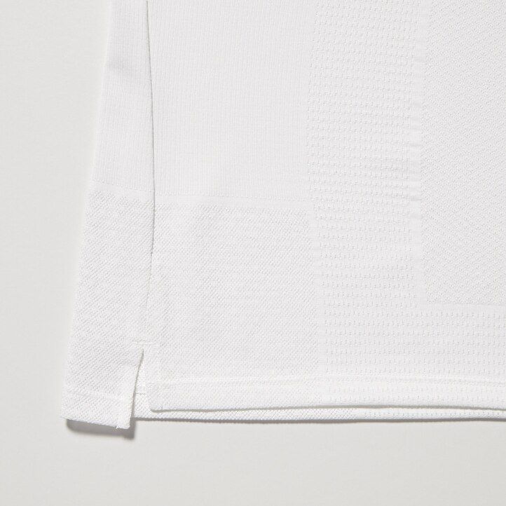 moška bela polo majica uniqlo kei nishikori london 2022 dry ex