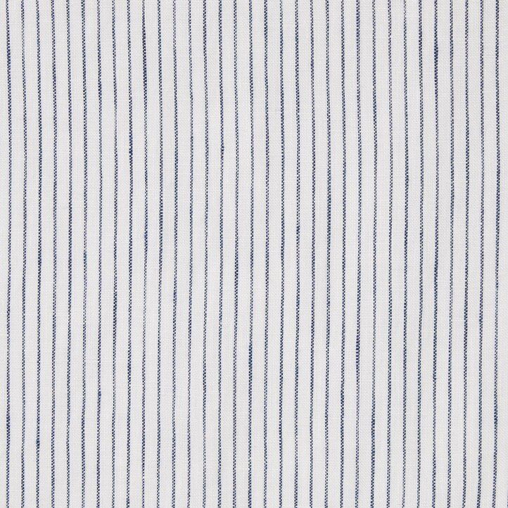 modra uniqlo 100pct premium lanena črtasta majica z ovratnikom dedek - moške srajce