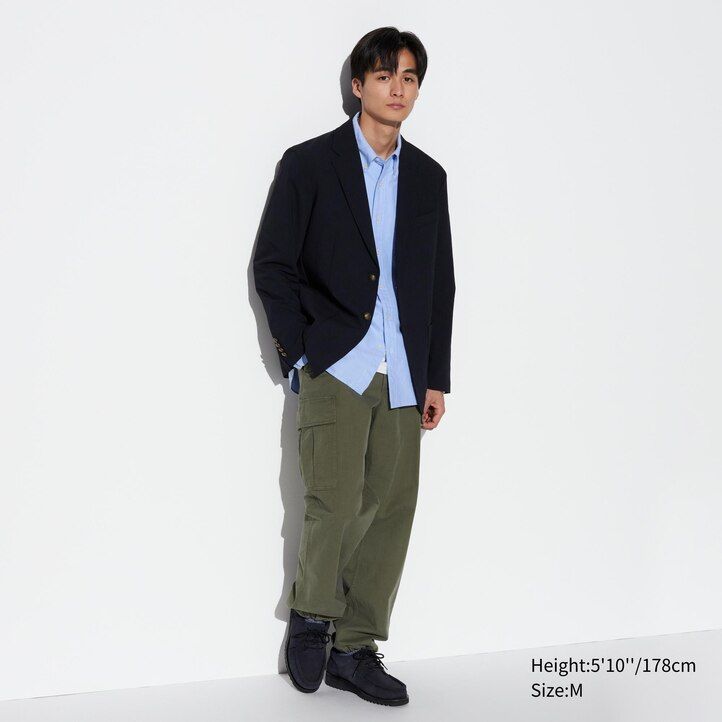 moške srajce uniqlo regular fit oxford z običajnim ovratnikom bele barve