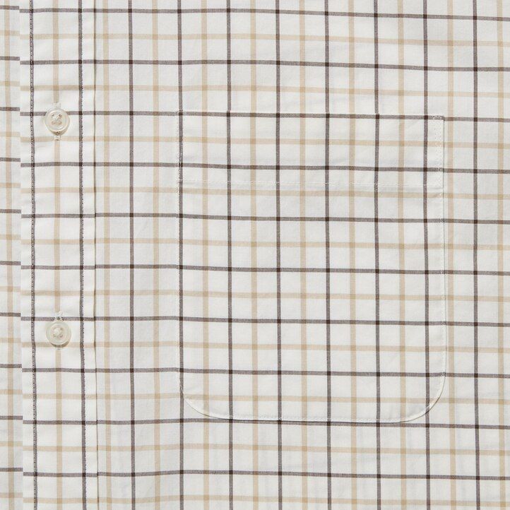 moške srajce uniqlo extra fine cotton broadcloth regular fit z ovratnikom in gumbi bele barve