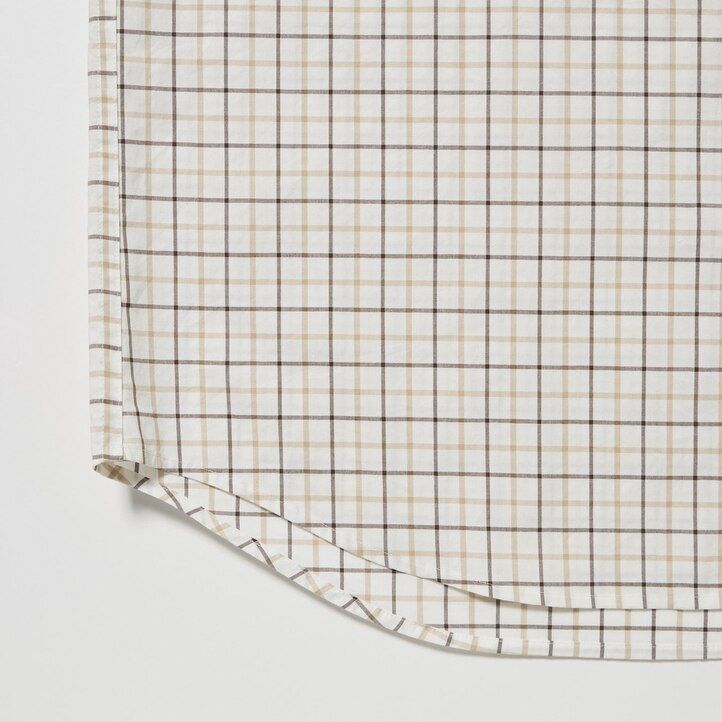moške srajce uniqlo extra fine cotton broadcloth regular fit z ovratnikom in gumbi bele barve