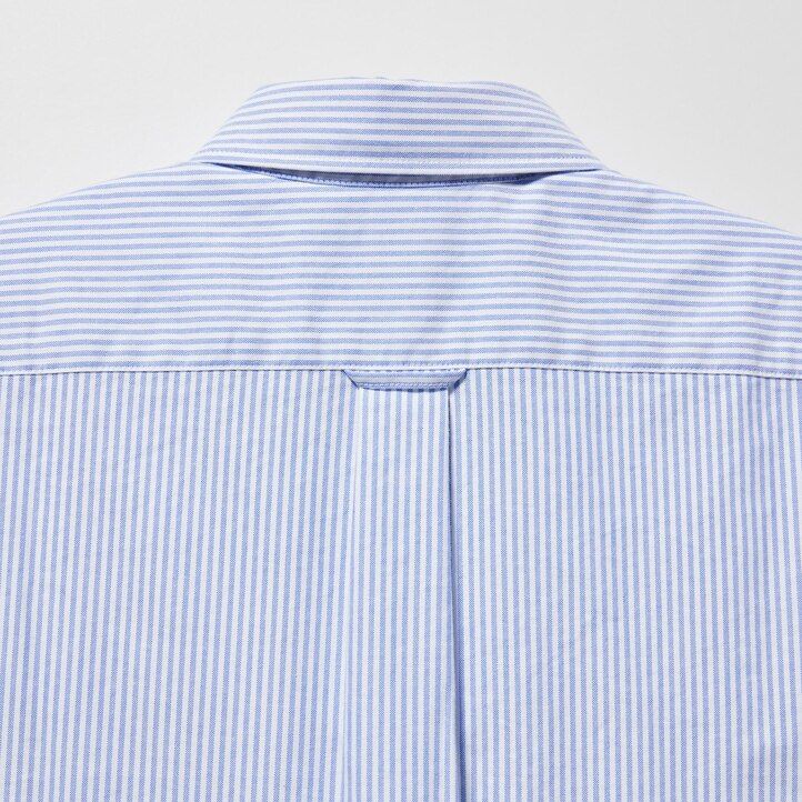 moške srajce uniqlo slim fit s črtastim vzorcem oxford zelene