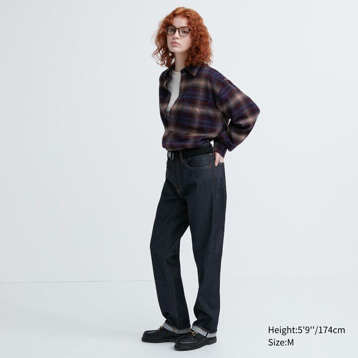 moške srajce uniqlo flannel regular fit s karirastim ovratnikom bordo